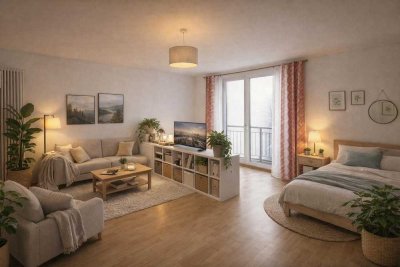 D16807 +++ FRZ Balkon + Geräumige 1-R-W + Nähe Innenstadt +++