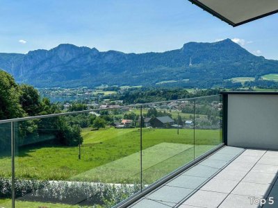 Am Sonnenhang bei Mondsee: Exklusive Dachgeschosswohnung mit Panoramabalkon in traumhafter Lage - W5