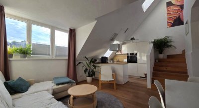 DG-Maisonette mit 35 m² Terrasse &amp; Klima | 4 Zimmer | Lift | 1050 Wien | ruhig