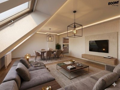 Lichtdurchflutete Dachgeschoß-Maisonette mit Terrasse