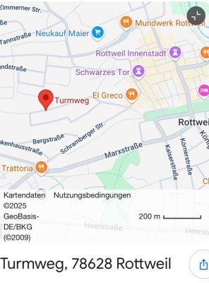 Sehr gepflegte 2,5-Zimmer-Wohnung mit Terrasse und Garage in Rottweil ohne Makler