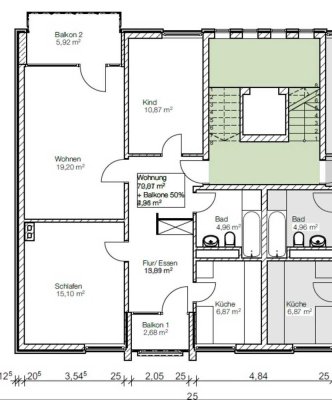 Renovierte 3 Zimmer Wohnung mit Balkon