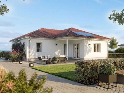 Ruhige Grünlage. Neubau Winkelbungalow + Grundstück