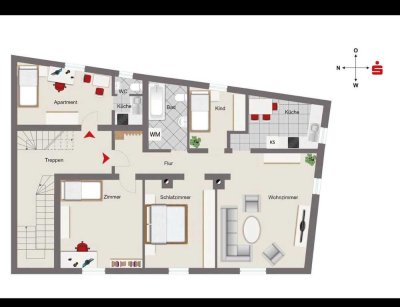 Helle 3,5-Zimmer Wohnung mit Balkon in Bad Reichenhall