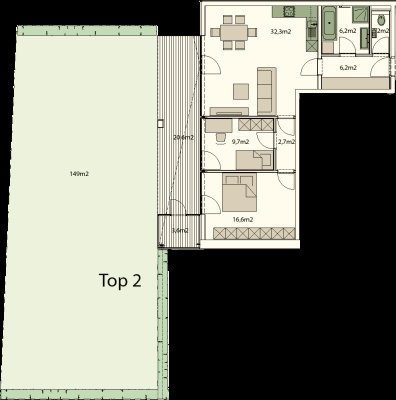 Top 2 - Gartenwohnung
