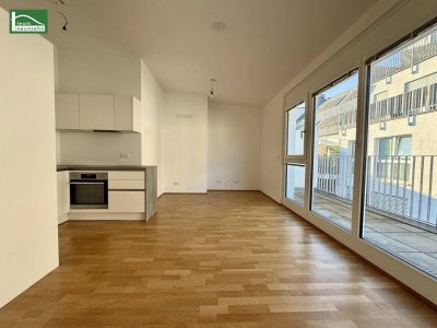 Charmante 2-Zimmer Dachgeschosswohnung inkl. Einbauküche und Terrasse!