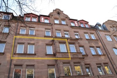 Helle 2,5 Zimmer Altbauwohnung im 2. OG in Nürnberg-Steinbühl