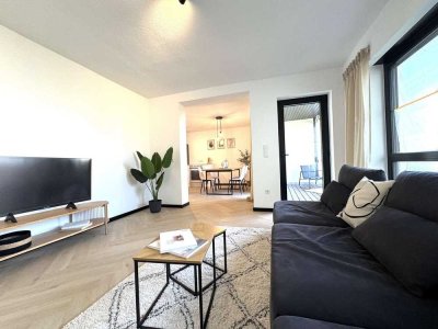 Sanierte 4-Zi Wohnung im EG mit Fußbodenheizung, Wärmepumpe, Terrasse, Garten, Garage in Top Lage