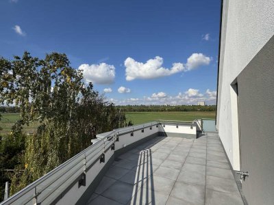 Penthouse-Feeling in unverbaubarer Feldrandlage