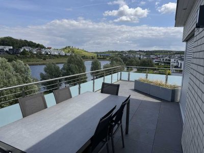 Traumhafte exklusive Penthouse-Wohnung, Phönixsee 1. Reihe, direkte Seesicht