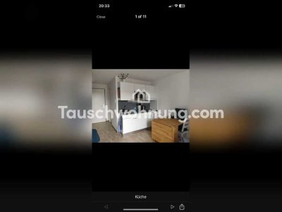 Tauschwohnung: Möbelierte 1Zmr Wohnung mit Balkon am Bahnhof Echterdingen