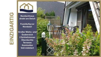 **Ihre Auszeit an der Nordsee** Ferienhaus zur flexiblen Nutzung direkt am Nordseedeich Butjadingen
