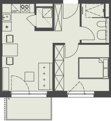 Moderne 2‑Zimmer Terrassenwohnung in Wustermark