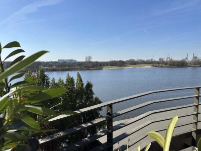 Überseestadt: TOP Exklusive 4 Zi. Whg im 4. OG, 2 Loggien m. Weserblick, 2 TG-Plätze, barrierefrei