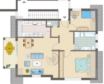 Ruhige großzügige Dachgeschoßwohnung mit zusätzlichem Dachstudio