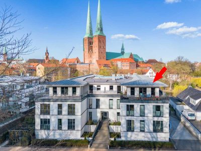 Penthouse im "Kleinen Heimathafen"                       Wohnen direkt an der Trave