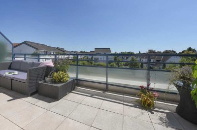 Bildschönes Penthouse über den Dächern von Wittlaer! DG-Terrasse! Panoramablick! Auch Kapitalanlage!