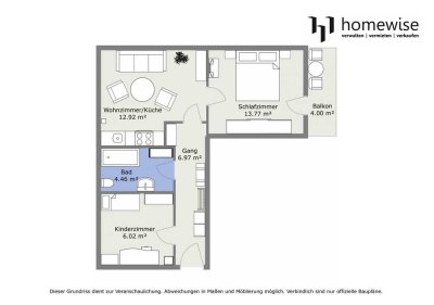 Zentrale 3-Zimmer-Wohnung mit Balkon