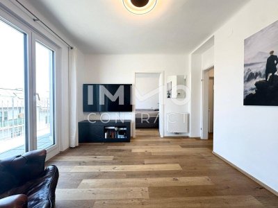 RESERVIERT Provisionsfrei: 2-Zi &amp; extra Küche - 2 Terrassen - Stellplatz &amp; Klima – nahe Alte Donau!
