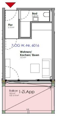 1 Zi.-App. in KL-Bännjerrück zu vermieten   (150/6016)