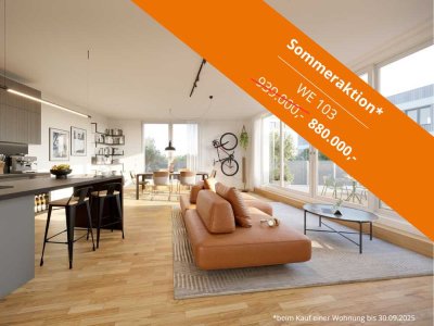 Sommeraktion mit Kaufpreisreduktion: 2-Zimmer-Wohnung mit Weitblick direkt an der Spree