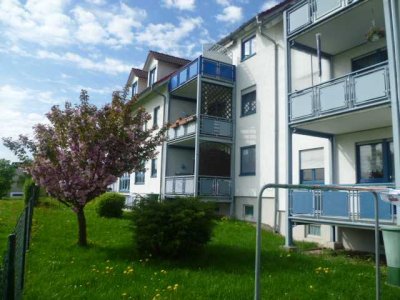Genießen Sie ihr Frühstück auf dem Balkon mit Blick auf den Löbauer Berg!