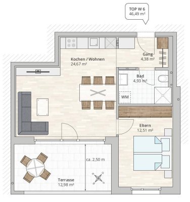 2-Zimmer-Terrassenwohnung (TOP 6) in Nenzing, Christian-Hummel-Weg