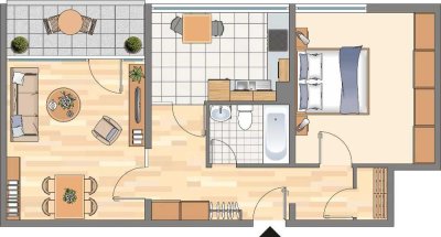 2-Zimmer-Wohnung in Dortmund Hörde (WBS für 65m² erforderlich!)