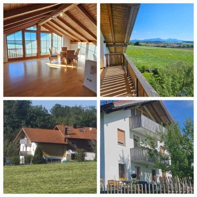 Provisionsfreie 3-Zimmer-Maisonette mit traumhaftem Bergblick - Ruhige Toplage in Traunstein-Geißing