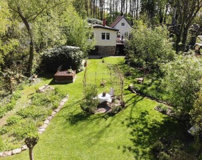 Wochenend-Oase an der Werse mit Südterrasse + Garten im englischen Stil!