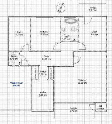 Geschmackvolle, helle 4-Zimmer-Wohnung mit gehobener Ausstattung und mit zwei Balkone