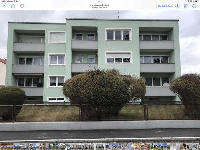 Landau Bahnhofsnähe, voll renovierte 1-Zi-Hochparter.e-Wohnung mit Balkon in Landau an der Isar