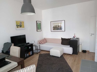 Möblierte 1 Zimmer-Whg., Balkon, EBK, Stellplatz