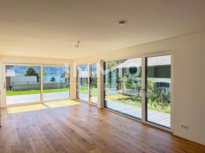 Große Südterrasse &amp; Garten – moderne EG-Wohnung – SEE.LEBEN Mondsee
