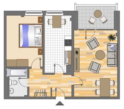 2-Zimmer-Wohnung in Düsseldorf Hassels