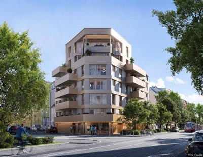 Draußen auf drei Arten: Exklusive 3-Zimmer-Dachgeschosswohnung mit Loggia, Balkon &amp; Terrasse || Sandleitengasse 68