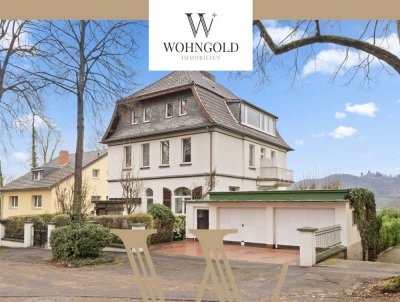 Altbauwohnung in ehemaliger Fabrikantenvilla mit Traumblick zur Neu-Gestaltung! Garage!