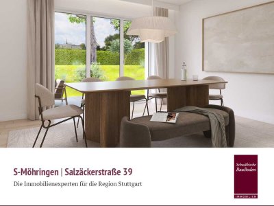 Möhringen: Erstbezug – sehr helle 3–4-Zi.-Gartengeschosswohnung mit großer Terasse & eigenem Garten