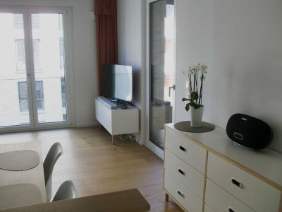 Zentrale luxus 2-Zimmer Wohnung mit EBK & Balkon (Teilmobiliert)