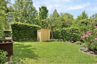 Möblierte  3-Zimmer-Wohnung mit schön eingewachsenem Süd-Garten  in Pasing