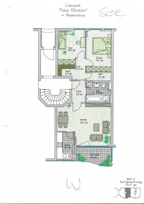 Moderne 3-Zimmer Wohnung im EG mit Garage in Regensburg-Westenviertel