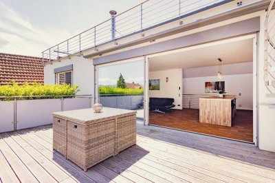 Lebe lieber ungewöhnlich- Privat - Loft-Penthouse Luxus Wohnung 150m2 4 Zi. Traumblick Dachterasse