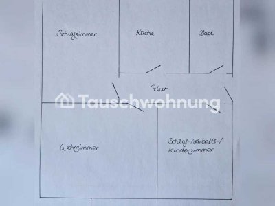 Tauschwohnung: Bieten günstige 3-Zimmerwohnung - suchen Traumwohnung
