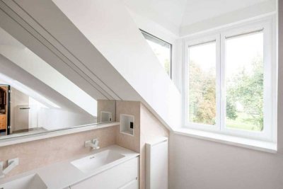 Exklusives Penthouse mit Sauna, Kamin und Dachterrasse — voll möbliert
