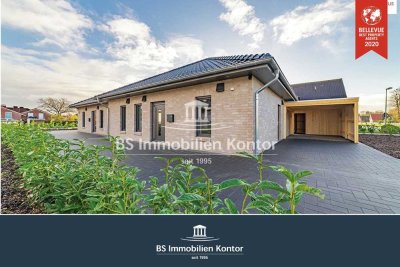 Ostrhauderfehn! Schlüsselfertige Neubau-Bungalow mit Terrasse und Gartenanlage in ruhiger Wohnlage!