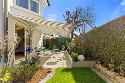 Obermenzing vom Feinsten: Dreizimmer-EG-Wohnung ca. 92 m² Wfl., 2 Bäder, Parkett, TG-Stellpl. inkl.