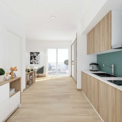 Helle 1-Zimmer-Terrassenwohnung mit geh. Innenausstattung