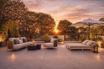 Penthouse-Traum über Isarhochufer: Luxus, Privatsphäre & spektakulärer Dachterrasse - PROVISIONSFREI
