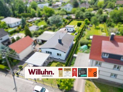 Barrierefreier Bungalow | beheizter Wintergarten | Photovoltaik | Carport | Überdachte Terrasse