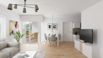 Wohnen mit Blick ins Grüne – helle 3-Zimmer-Wohnung mit Terrasse und Garten